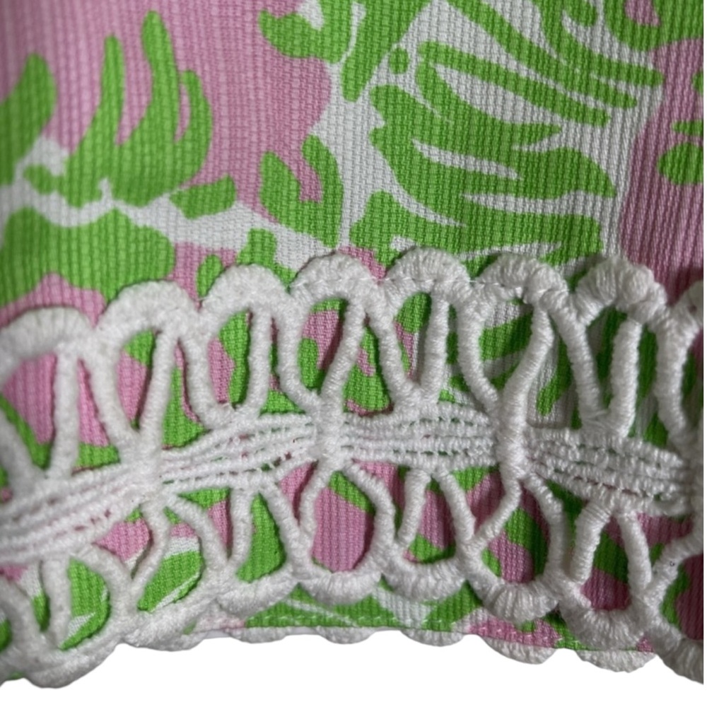 LILLY PULITZER Playful “Sunnyside Lion” Skirt in Green/Pink Size 12 — GORGEOUS! - Picture 4 of 9